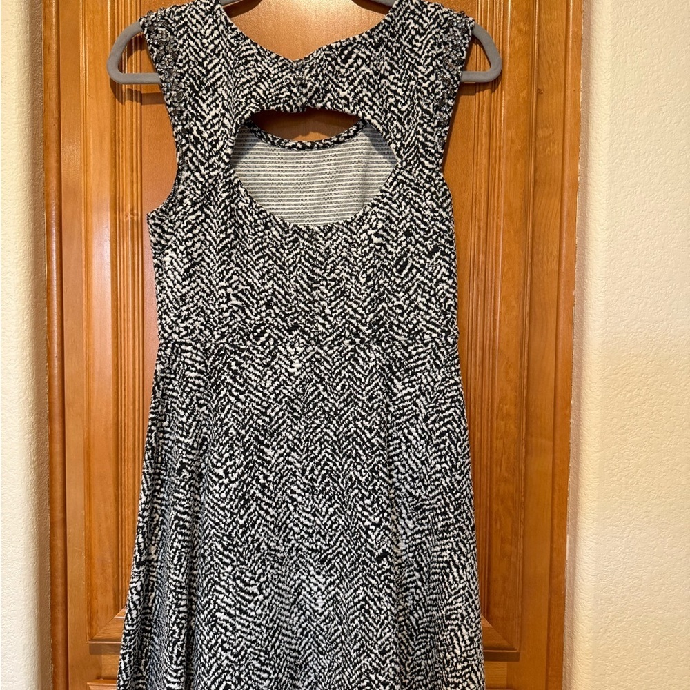 Free People Black and White Patterned Dress - Picture 2 of 7